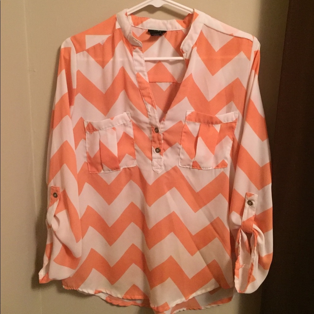 Sheer long sleeve blouse